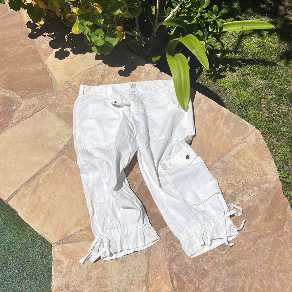 Josie white 3/4 pants cotton pockets